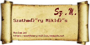 Szathmáry Miklós névjegykártya