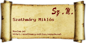 Szathmáry Miklós névjegykártya